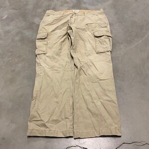 St Johns Bay Mens Cargo Pants Khaki Straight Fit 36x30 Cotton